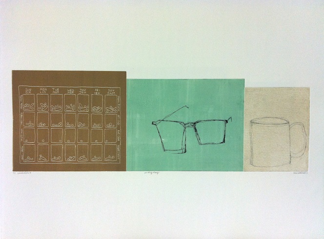 Everyday serie (variation 5), 2011, intaglio monotype, 50 x 65 cm