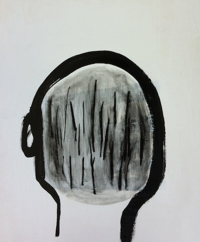 Head painting 11, 2012, huile sur bois, 43 x 35,5 cm (vendu-sold)