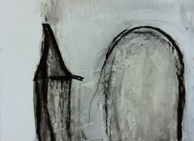 Trace 5, 2011, oil on paper, 56 x 75,5 cm