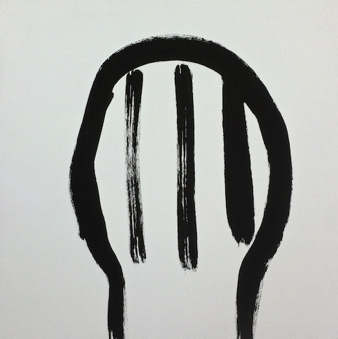 Head painting 23, 2014, huile sur bois, 40,5 40,5 cm