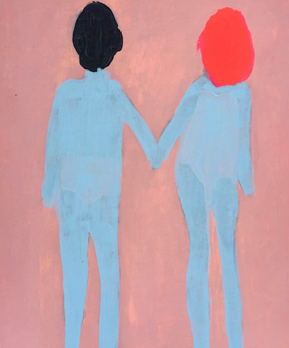 Couple (3), 2016, acrylique sur papier, 30 x 25 cm (vendu-sold)