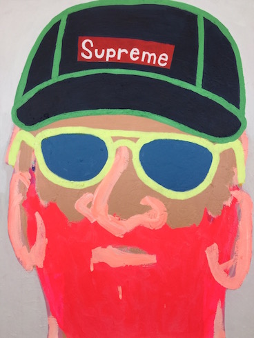 Beard man #3, 2018, acrylic on canvas, 122 x 92 cm (vendu/sold)