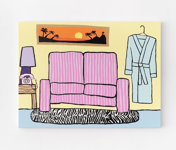 Room, 3, 2021, acrylic and oil stick on canvas, 92 x 122 cm