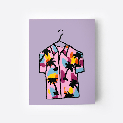 Shirt Series (3), 2021, acrylic and oil stick on wood, 65 x 50 cm